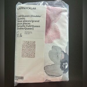 NEW Ikea LAPPNYCKLAR Full/Queen duvet cover and pillowcases, white/multicolor